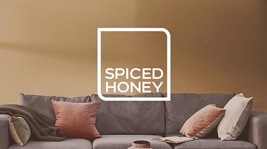 An interior design using the colour spicey honey, colour of the year 2019. 