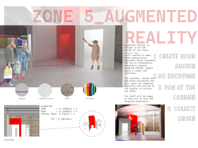 screenshot of Isabella Salati, BAID student, assignment work of augmented reality design for a retail store. 
